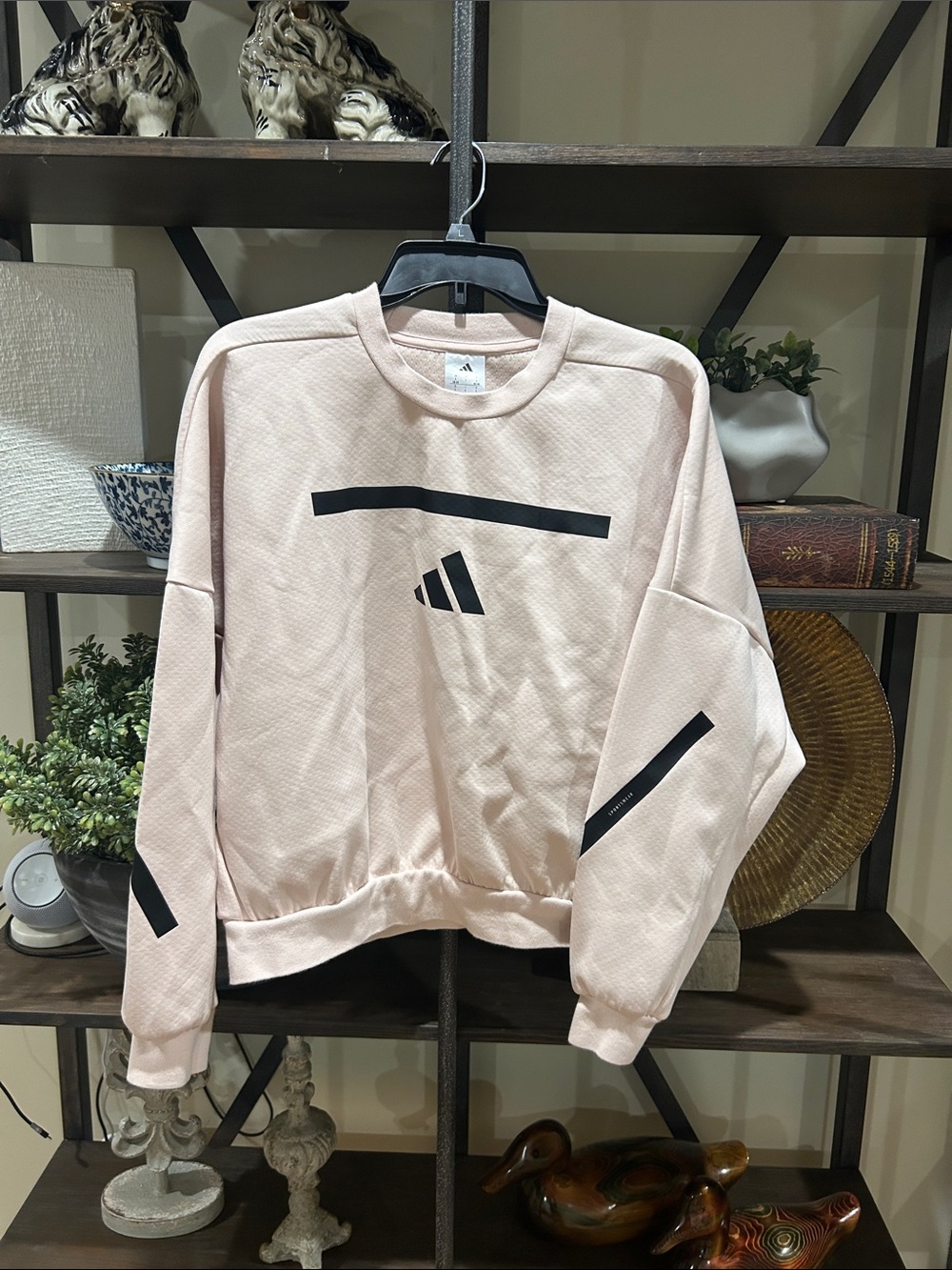 Adidas women’s large Pink Crewneck Sweatshirt